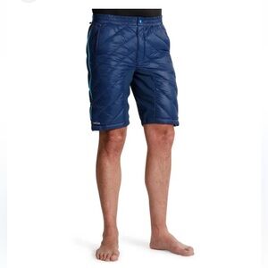 Decathlon Men’s Blue Down Puffer Shorts With Side Zippers in Size US Small